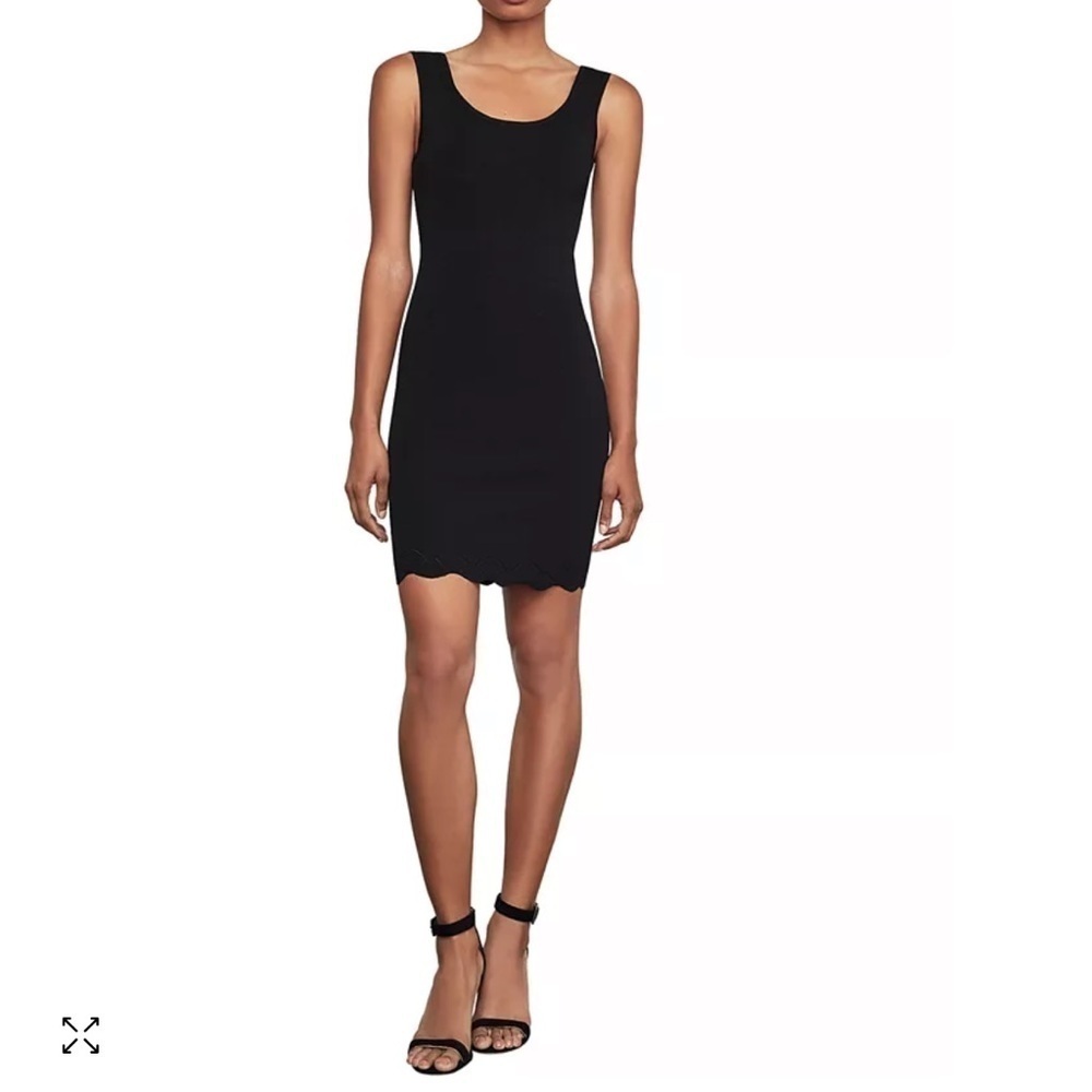 BCBGMAXAZRIA Scalloped-Hem Mini Dress